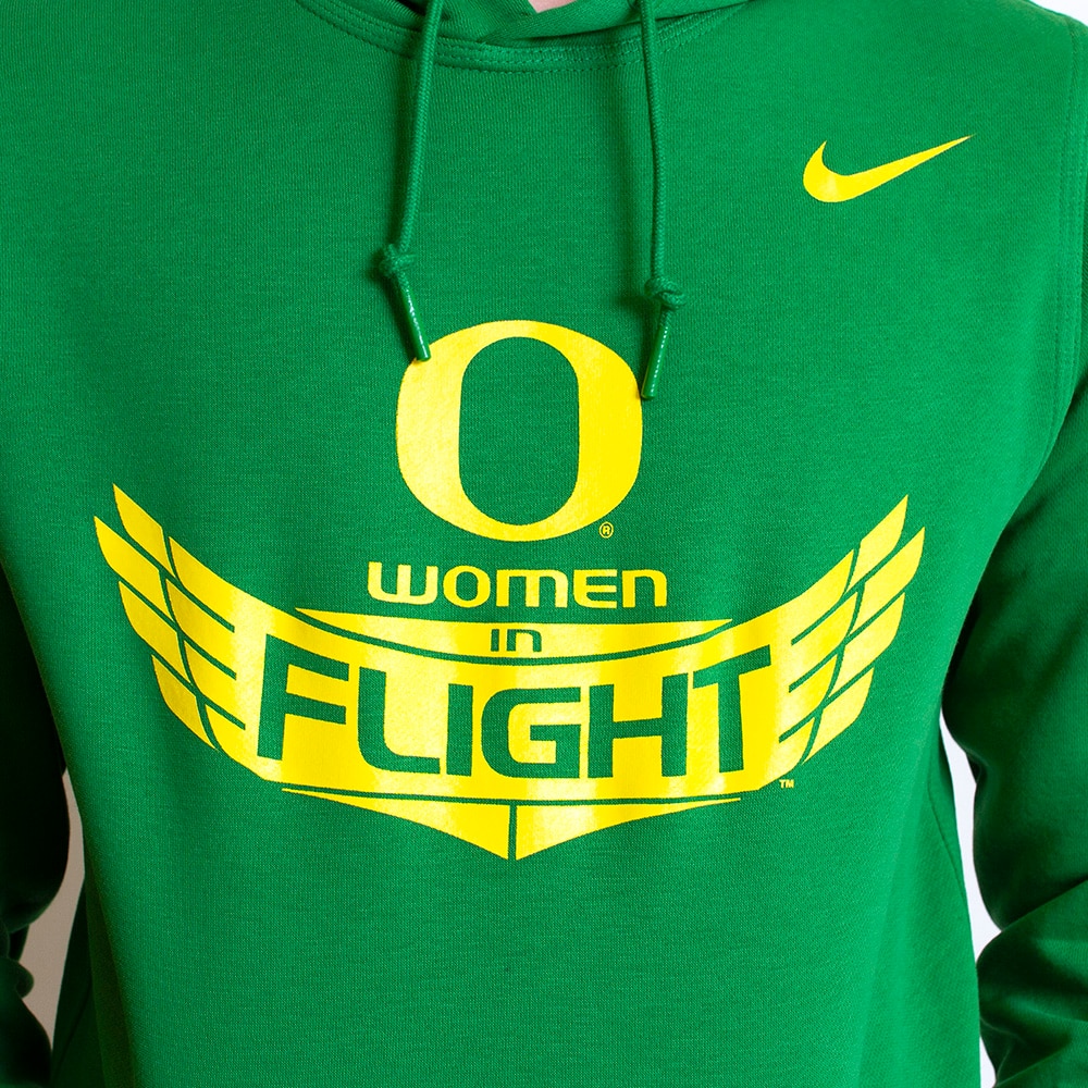 Classic Oregon O, Women in Flight, Nike, Club Fleece, Hoodie